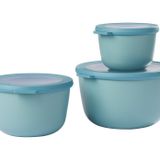 Mepal - Çok Amaçlı Cirqula Round 3 Parçalı Set – Kapaklı Saklama Kabı – Saklama Kutusu, Buzdolabı, D