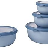 Mepal Çoklu kase Cirqula seti düz, Nordic Blue, 4 parça