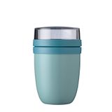 Mepal Ellipse Nordic Green yemek kabı, 500 ml pratik termal yemek kabı, yoğurt bardağı, to go kupa, yemekleri uzun süre sıcak veya serin tutar, plastik, 500 + 200 ml