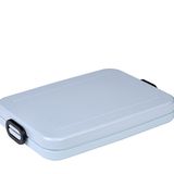 Mepal - Lunchbox Take A Break düz – Dizüstü bilgisayar çantası veya sırt çantası için ideal beslenme kutusu – 2 sandviç veya 4 dilim ekmek için düz şekilli yemek kutusu – 800 ml – '22 Nordic Blue