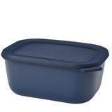 Mepal - Multi Bowl Cirqula Rectangular - Kapaklı saklama kabı - Buzdolabı için hava geçirmez saklama kutusu, mikrodalga fırın kabı ve saklama kabı olarak uygundur - 1500 ml - Nordic Denim