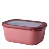 Mepal - Multi Bowl Cirqula Rectangular - Kapaklı Saklama Kabı - Buzdolabı için hava geçirmez saklama kutusu ve mikrodalga fırın kabı olarak uygundur - 1500 ml - Vivid Leylak