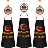 Mepase 6 Adet Chili Cook off Ödüller Mutfak Pişirme Biber Önlüğü 1. 2. 3. Ödül Seti Kadın Erkek Arkadaşlar için 3 Madalya Aile Süslemeleri Hediyeler, Klasik renkler, Tek Beden