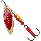 Mepps LONGUE REDBO Olta Kaşığı, Uzun Kırmızı Yaldızlı Kanadı İle Su Altında Flaş Etkisi Tatlısu ve Deniz Kullanımı İçin Uygundur Olta Kaşığı Sarı/kırmızı No:4