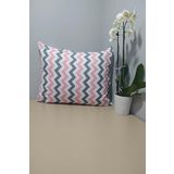 MER-TİM 2'li 50x70 Pembe Zikzak Desenli Yastık Kılıfı (Pembe / 50 x 70)