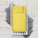 MER-TİM 70x130 Lastikli Ranforce Bebek Çarşaf Takımı - Sarı