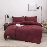 MER-TİM Çift Kişilik Lastiksiz Nevresim Takımı 200x220 - Bordo