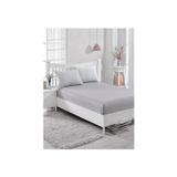 MER-TİM Çift Kişilik Penye Lastikli Çarşaf 160x200 (Açık Gri / 160 x 200)