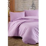 Mer-Tim Pamuklu Ranforce Tek Kişilik Nevresim Yorgan Kılıfı Lila 160x220