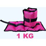 Me&ra Sport 1 Kgx2 Adet Toplam 2kg El Ayak Ağırlığı Egzersiz Seti Kum Ağırlık Torbası Bileklik - 1kg x 2 - Pembe