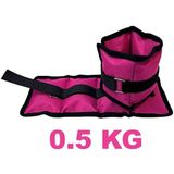 Me&Ra Sport El Ayak Bilek Ağırlığı 0.5kg x 2 Adet Toplam 1 kg Kas Güçlendirici Egzersiz Seti Kum Ağırlık Torbası - 500 gr x 2 - Pembe