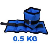 Me&ra Sport El Ayak BİLEK Ağırlığı Egzersiz Seti Kum Ağırlık Torbası 0.5 kg x 2 Adet Toplam 1 kg - 500 gr x 2 - Mavi