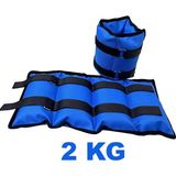 Me&ra Sport El Ayak bilek Ağırlığı Egzersiz Seti Kum Ağırlık Torbası Bileklik 2 Kgx2 Adet Toplam 4kg - 2kg x 2 - Mavi