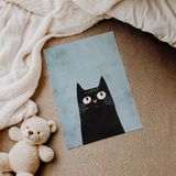 Meraklı Kedi Çocuk Odası Duvar Posteri Çerçeveli Tablo Duvar Dekorasyonu - 21 x 30 - Çerçevesiz Poster