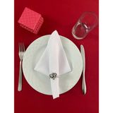 Meral Kurşun Collection Polyester Keten Dertsiz Servis Peçetesi Beyaz 6 Adet - 35 x 35 cm