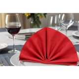 Meral Kurşun Collection Polyester Keten Dertsiz Servis Peçetesi Kırmızı 6 Adet - 35 x 35 cm