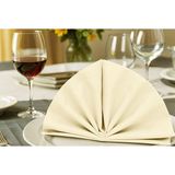 Meral Kurşun Collection Polyester Keten Dertsiz Servis Peçetesi Krem 6 Adet - 35 x 35 cm