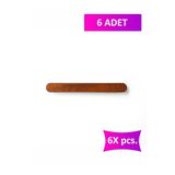 merbiles 6 Adet Curved Ahşap Kulp 22,4 Cm (224 MM) Çekmece Kulpu Modern Dolap Kolu Mobilya Kulp Ceviz