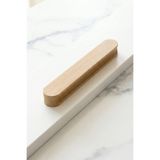 merbiles Masif Ahşap Mobilya Kulpu 9,6 cm (96 mm) Çekmece Kulpu Modern Dolap Kolu Mobilya Kulp Natürel