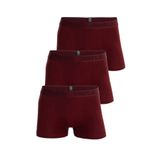 Mercan 3'lü Pamuklu Likralı Premium Esnek Kumaş Bordo Erkek Boxer