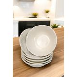 Mercan 6'li Porselen Servis Salata Kasesi Çerezlik 13 cm Beyaz C1-1-421 - Çok Renkli - Standart