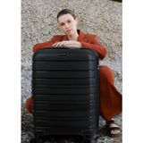 Mercan Bags Karbon Pp Büyük Boy Horizon Serisi Kırılmaz Seyahat Valizi 3'lü Set - Siyah