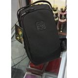 Mercan Bags Unisex Suni Deri ve Kanvas Kumaş Çapraz Göğüs ve Omuz Çantası Body Bag - Siyah