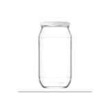 Mercan Cam Kavanoz Tekli Büyük Boy 1000 ml Metal Kapaklı (Erzak Saklama/Turşu Kavanozu )