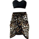 Mercan Leopar Pareo (Iç Göstermez) 50*145 cm - Kahverengi - Leopar - Standart