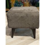 Mercan Mobilya Kare Puf Benc siyah ayak - 45 x45 /44