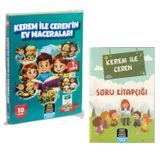 Mercan Okul 1. Sınıf Kerem Ile Ceren Ev Maceraları Okuma Seti - 10 Kitap Takım - Değendirme Kitapçığı Ilaveli