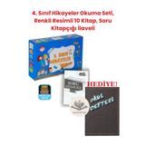Mercan Okul Yayınları 4. Sınıf Hikayeler Okuma Seti, Renkli Resimli 10 Kitap Soru Kitapçığı İlave ( OKUL DEFTERİ HEDİYELİ)