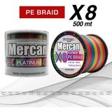 Mercan Pe Örgü Platinum 8X İp 0.30 mm - 500 mt Multicolor Misina