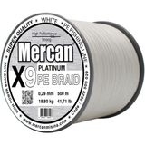 Mercan Pe Örgü Platinum 9X İp 0.29 mm - 500 mt Beyaz Misina