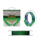 Mercan Pe Örgü Platinum X8 İp 300 m Yeşil Misina