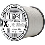 Mercan Pe Örgü Platinum X9 İp 0.11 mm - 500 mt Beyaz Misina