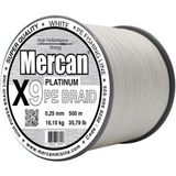 Mercan Pe Örgü Platinum X9 İp 0.25 mm - 500 mt Beyaz Misina