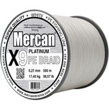 Mercan Pe Örgü Platinum X9 İp 0.27 mm - 500 mt Beyaz Misina