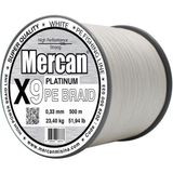 Mercan Pe Örgü Platinum X9 İp 0.33 mm - 500 mt Beyaz Misina