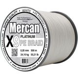 Mercan Pe Örgü Platinum X9 İp 0.35 mm - 500 mt Beyaz Misina