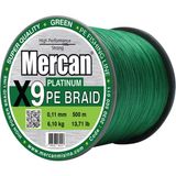 Mercan Pe Örgü Platinum X9 Yeşil Ip 500M Misina - 0,11 mm - 500 m