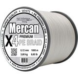 Mercan Pe Örgü Premium 4X İp 0.12 mm - 1000 mt Beyaz Misina