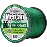 Mercan PE Örgü Premium 4X İp 0.12 mm - 1000 mt Yeşil Misina