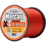 Mercan PE Örgü Premium 4X İp 0.12 mm - 500 mt Turuncu Misina