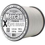 Mercan Pe Örgü Premium 4X İp 0.16 mm - 1000 mt Beyaz Misina