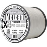 Mercan Pe Örgü Premium 4X İp 0.18 mm - 1000 mt Beyaz Misina