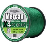 Mercan PE Örgü Premium 4X İp 0.18 mm - 1000 mt Yeşil Misina