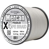 Mercan PE Örgü Premium 4X İp 0.28 mm - 1000 mt Beyaz Misina