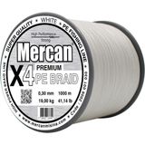 Mercan PE Örgü Premium 4X İp 0.30 mm - 1000 mt Beyaz Misina