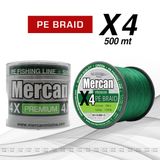Mercan Pe Örgü Premium X4 İp 500 mt Yeşil Misina